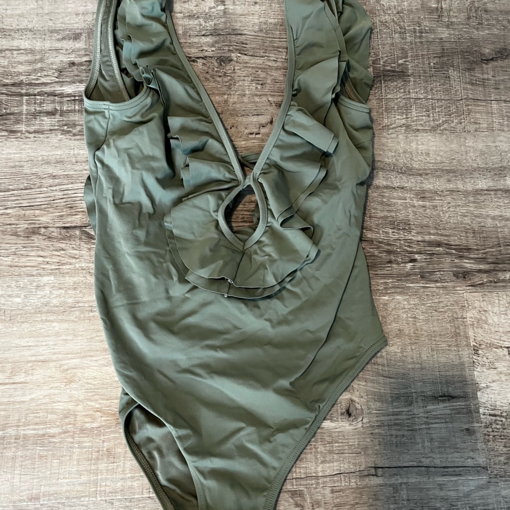 Michael Kors Sage Green One-Piece Swimsuit